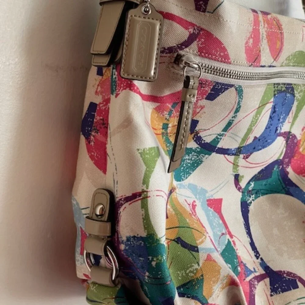 COACH Stamped Signature C Duffle Hobo Crossbody Shoulder Bag 31183E